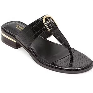 NIB Size 8.5  M Black Liz Claiborne April Sandals with Memory Foam
